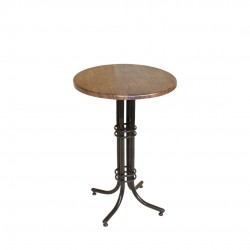 Bistro Masa (Buket Werzalit Yuvarlak 70cm) - Rustik Dark