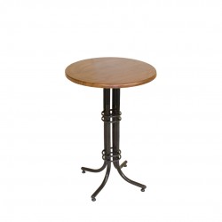 Bistro Masa (Buket Werzalit Yuvarlak 60cm) - Koyu Ahşap