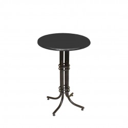 Bistro Masa (Buket Werzalit Yuvarlak 70cm) - Siyah