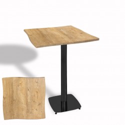 Dalgalı Kare Bistro Wermodin Masa 67x67 cm Tokyo Serisi (ESB) - Avalon Pine