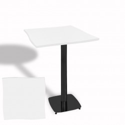 Dalgalı Kare Bistro Wermodin Masa 67x67 cm Tokyo Serisi (ESB) - Beyaz