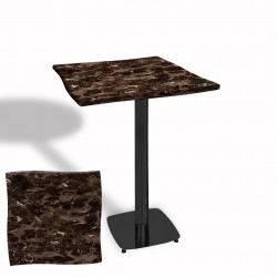 Dalgalı Kare Bistro Wermodin Masa 67x67 cm Tokyo Serisi (ESB) - Karacabey Mermer