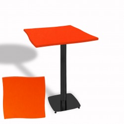 Dalgalı Kare Bistro Wermodin Masa 67x67 cm Tokyo Serisi (ESB) - Kırmızı