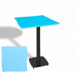 Dalgalı Kare Bistro Wermodin Masa 67x67 cm Tokyo Serisi (ESB) - Turkuaz