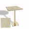 Dalgalı Kare Bistro Wermodin Masa 67x67 cm Tokyo Serisi (Gold) - Golden Marble
