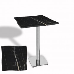 Dalgalı Kare Bistro Wermodin Masa 67x67 cm Tokyo Serisi (Kromnikel) - Palazzo