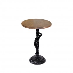 Bistro Döküm Masa (Çipa Angel Werzalit Yuvarlak Q 60cm)  - Rustik Dark Bistro Döküm Masa (Çipa Angel Werzalit Yuvarlak Q 60cm)  - Rustik Dark