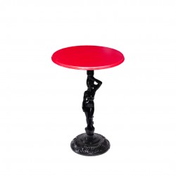 Bistro Döküm Masa (Çipa Angel Werzalit Yuvarlak Q 60cm)  - Kırmızı Bistro Döküm Masa (Çipa Angel Werzalit Yuvarlak Q 60cm)  - Kırmızı