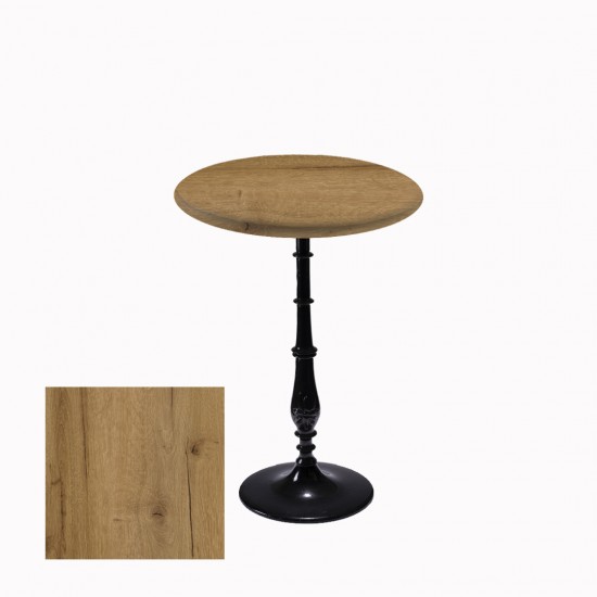 Bistro Döküm Masa (Çipa-6006 Werzalit Yuvarlak Q 60cm)  - Canyon Palace Oak