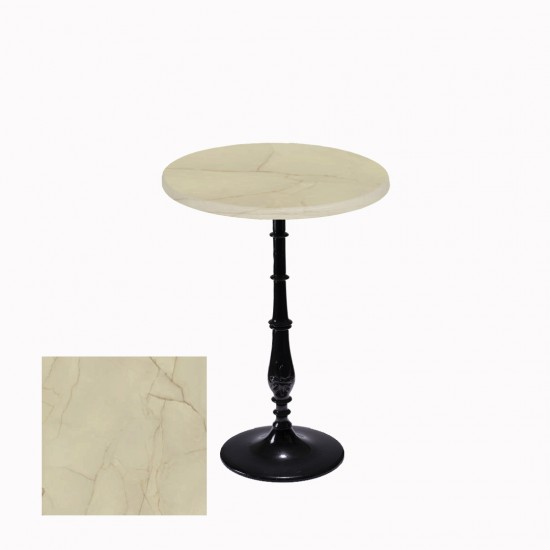 Bistro Döküm Masa (Çipa-6006 Werzalit Yuvarlak Q 60cm)  - Golden Marble