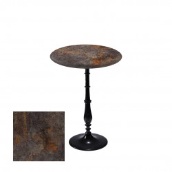 Bistro Döküm Masa (Çipa-6006 Werzalit Yuvarlak Q 60cm)  - Metalic Oxid 3