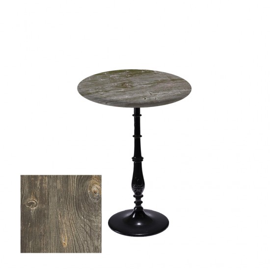 Bistro Döküm Masa (Çipa-6006 Werzalit Yuvarlak Q 60cm)  - Old Pine