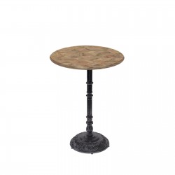 Bistro Döküm Ayak Çipa-6075 Masa -  (Werzalit, Wermodin ve Allzalit Tabla 60 cm çap) - Edgy Wood