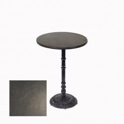 Bistro Döküm Masa (Çipa-6075 Werzalit Yuvarlak Q 60cm)  - Grey Marble