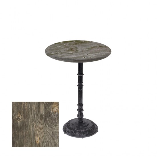 Bistro Döküm Masa (Çipa-6075 Werzalit Yuvarlak Q 60cm)  - Old Pine