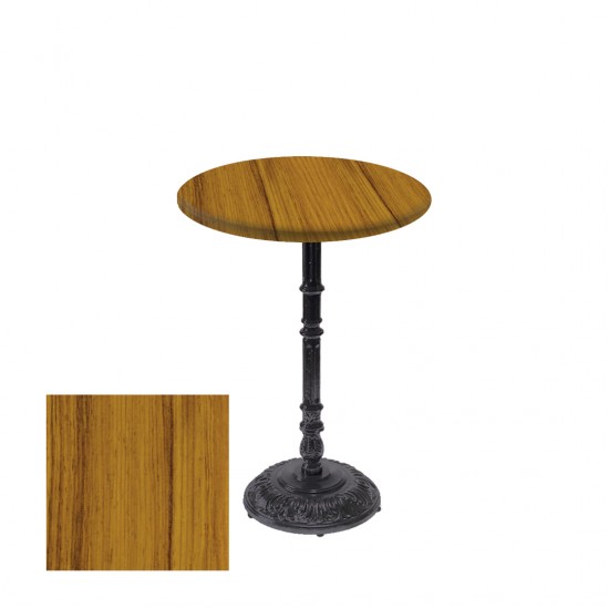 Bistro Döküm Masa (Çipa-6075 Werzalit Yuvarlak Q 70cm)  - Real Teak