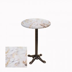 Bistro Döküm Ayak Çipa Masa -  (Werzalit, Wermodin ve Allzalit Tabla 60 cm çap) - Gold