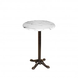 Bistro Döküm Masa (Çipa Werzalit Yuvarlak Q 60cm)  - Afyon Mermer