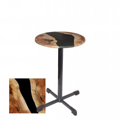 Bistro Masa Halley - (Werzalit, Wermodin ve Allzalit Tabla 60 cm çap) - Epoxy