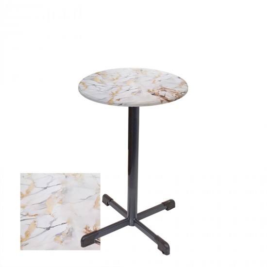 Bistro Masa Halley - (Werzalit, Wermodin ve Allzalit Tabla 70 cm çap) - Gold Bistro Masa Halley - (Werzalit, Wermodin ve Allzalit Tabla 70 cm çap) - Gold