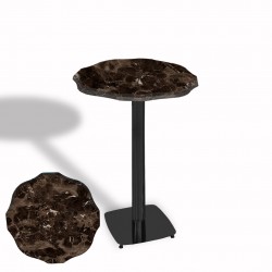 Papatya Bistro Wermodin Masa Yuvarlak 67 cm (ESB) - Karacabey Mermer