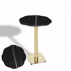 Papatya Bistro Wermodin Masa Yuvarlak 67 cm (Gold) - Palazzo