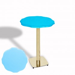 Papatya Bistro Wermodin Masa Yuvarlak 67 cm (Gold) - Turkuaz