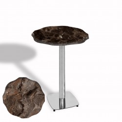 Papatya Bistro Wermodin Masa Yuvarlak 67 cm (Kromnikel) - Marrakesh