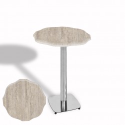 Papatya Bistro Wermodin Masa Yuvarlak 67 cm (Kromnikel) - Monaco