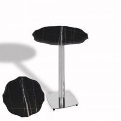 Papatya Bistro Wermodin Masa Yuvarlak 67 cm (Kromnikel) - Palazzo