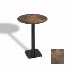 Tokyo Bistro Werzalit Masa Yuvarlak 60 cm - Metalic Oxid 1