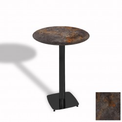 Tokyo Bistro Werzalit Masa Yuvarlak 60 cm - Metalic Oxid 3