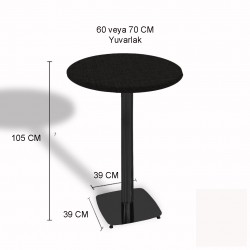Tokyo Bistro Werzalit Masa Yuvarlak 60 cm - Scala Marble