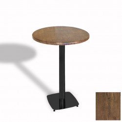 Tokyo Bistro Werzalit Masa Yuvarlak 60 cm - Rustic Dark