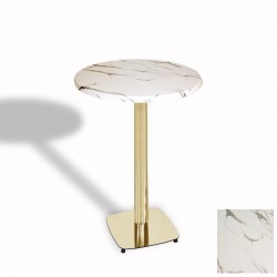 Tokyo Bistro Werzalit Masa Yuvarlak 60 cm (Gold) - Afyon Mermer