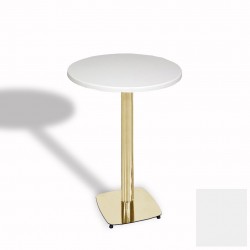 Tokyo Bistro Werzalit Masa Yuvarlak 60 cm (Gold) - Beyaz