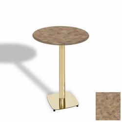 Tokyo Bistro Werzalit Masa Yuvarlak 60 cm (Gold) - Edgy Wood