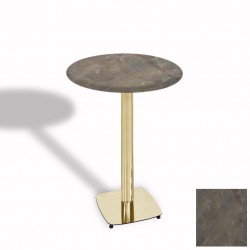 Tokyo Bistro Werzalit Masa Yuvarlak 60 cm (Gold) - Halong