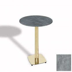 Tokyo Bistro Werzalit Masa Yuvarlak 60 cm (Gold) - Light Temperado