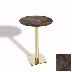 Tokyo Bistro Werzalit Masa Yuvarlak 60 cm (Gold) - Metalic Oxid 3