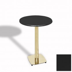 Tokyo Bistro Werzalit Masa Yuvarlak 60 cm (Gold) - Siyah