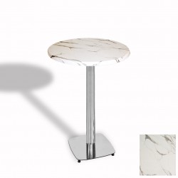 Tokyo Bistro Werzalit Masa Yuvarlak 60 cm (Kromnikel) - Afyon Mermer