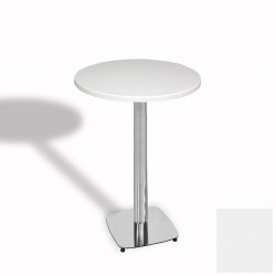 Tokyo Bistro Werzalit Masa Yuvarlak 60 cm (Kromnikel) - Beyaz