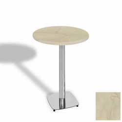 Tokyo Bistro Werzalit Masa Yuvarlak 60 cm (Kromnikel) - Golden Marble