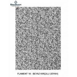 Flament Lux Döşemelik Kumaş - 18 Beyaz Kırçıllı (Siyah)