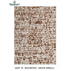 Uzay / Galaxy Lux Döşemelik Kumaş - 19 Buz Beyazı - Kırçıllı Kahve