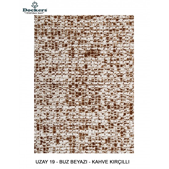 Uzay / Galaxy Lux Döşemelik Kumaş - 19 Buz Beyazı - Kırçıllı Kahve