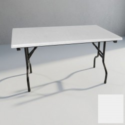 Banket Katlanır Masa (Werzalit, Allzalit. Vermodin Tabla 80x140) - Beyaz