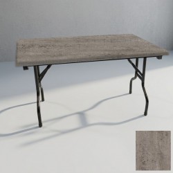 Banket Katlanır Masa (Werzalit, Allzalit. Vermodin Tabla 80x140) - Kahve Oxid