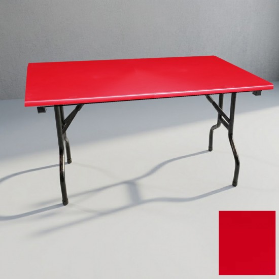 Banket Katlanır Masa (Werzalit, Allzalit. Vermodin Tabla 80x140) - Kırmızı